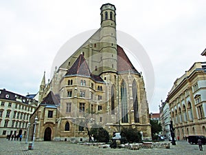 Wiener Minoritenkirche, Wien A mosaic of Da Vinci`s Last Supper adorns this 13th-century Gothic church with a rebuilt flat roof