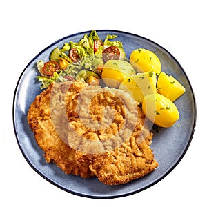 Wiener Schnitzel with boiled potatoes