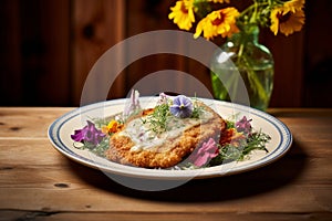 Wiener Schnitzel Elegance: Austrian Charm Amidst Alpine Beauty