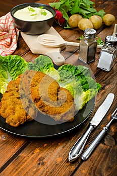 Wiener Schnitzel with mashed potato