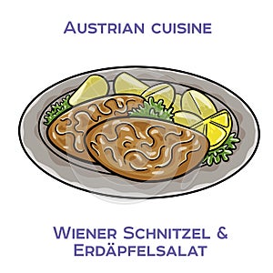 Wiener schnitzel is a veal cutlet that is pounded thin, breaded, and pan-fried. It is a traditional dish in Austria and Germany