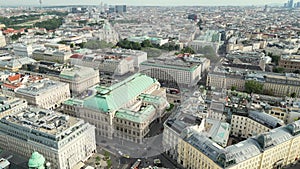 Wiener Staatsoper Vienna State Opera in aerial of Vienna capital city of Austria