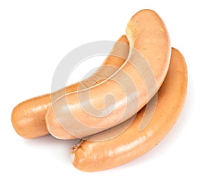Wieners, Sausages on White Background