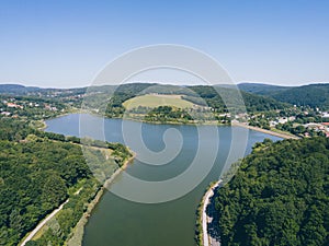 The Wienerwaldsee from above, Vienna, Austria