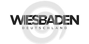 Wiesbaden Deutschland, modern and creative vector illustration design featuring the city of Germany for travel banners, posters,