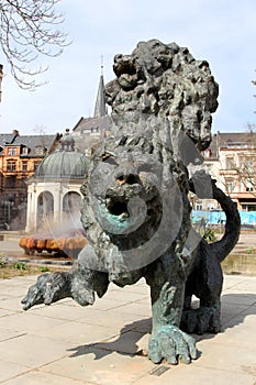 Wiesbaden lion and pump-room photo