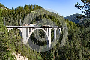 Wiesener viaduct nearby Davos