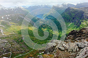 Wiev from dalsnibba - geirangerfjord, norway