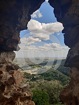 Wiew of a beautiful lanscape in the waley of Balkans, its the fortress in Vojvodina