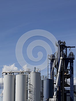 Wiew of industrial silos