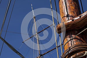 Wiew of old sailing ship