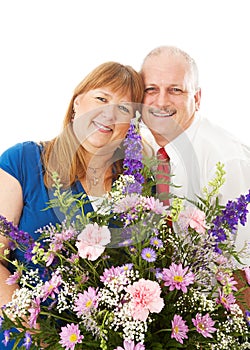 Wife Gets Flowers from Husband