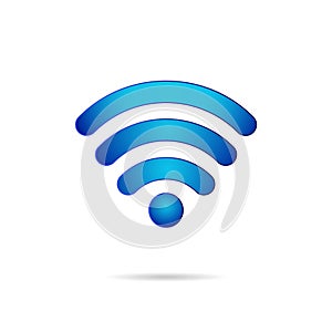 Wifi 3d symbol wireless connection icon