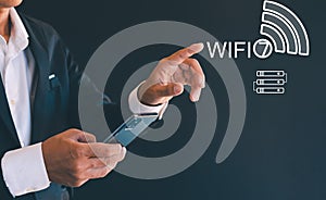 wifi 7 future technology network connection digital data wireless data transmission technology wireless high speed internet future