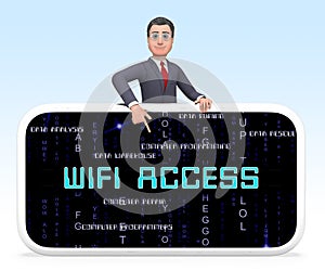 Wifi Access Point Remote Hotspot 3d Rendering