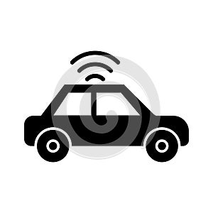 Wifi car glyph vector icon which can easily modify or edit