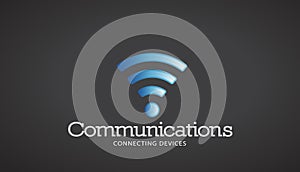 Comunicación signo vectorial de una organización o institución ilustraciones 