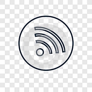 Wifi concept vector linear icon isolated on transparent background, Wifi concept transparency logo in outline style