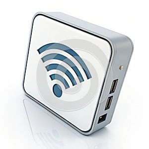 Wifi device 3D icon isolated on white background photo