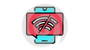 wifi disconnected mobile phone color icon animation