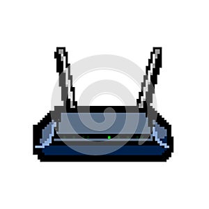 wifi dsl modem game pixel art vector illustration