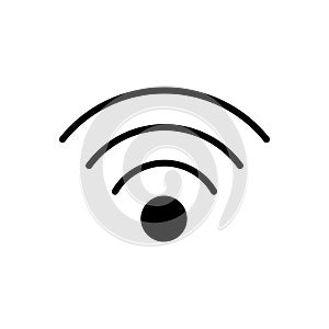 Black solid icon for Wifi Hotspot, access and communication
