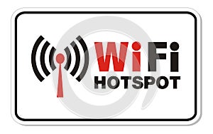 Wifi hotspot rectangle sign photo