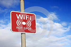 WiFi hotspot sign photo