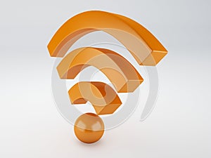 Wifi icon. 3d illustration