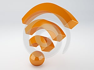 Wifi icon. 3d illustration