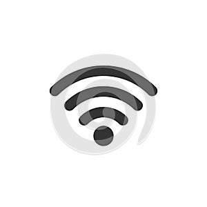 WiFi icon, black on white background, vector illustration