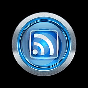 WIFI icon blue with metallic