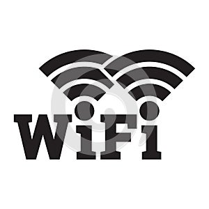 WiFi icon. Emblem of wireless internet connection