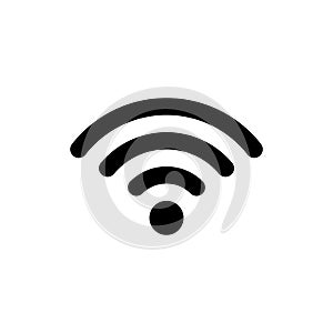 Wifi icon in flat style on a white background