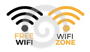 Wifi icon. Free wifi. Wifizone photo