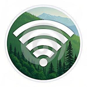 WiFi icon isolated on white background photo