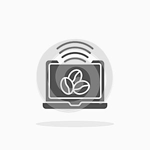 Wifi icon. Solid Black