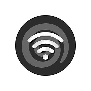 Wifi icon vector Flat network round button