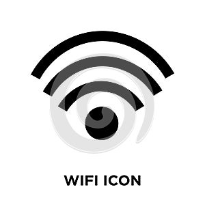 Wifi icon vector isolated on white background, logo concept of W