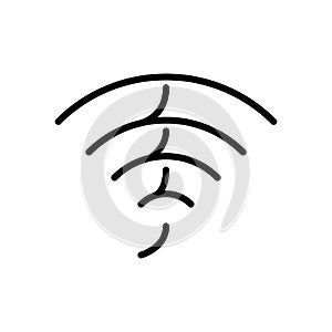 Wifi icon vector isolated on white background, Wifi sign , line and outline elements in linear style