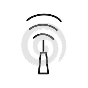 Wifi icon vector isolated on white background, Wifi sign , linear symbol and stroke design elements in outline style