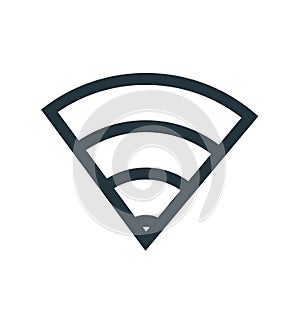 Wifi icon vector sign and symbol isolated on white background, Wifi logo concept