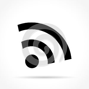 Wifi icon on white background