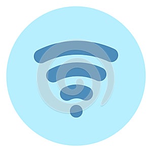 Wifi Icon Wireless Internet Connection On Blue Background