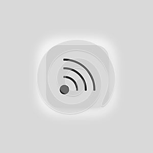 Wifi icon. Wireless internet connection symbol. Sign signal router vector neumorphism