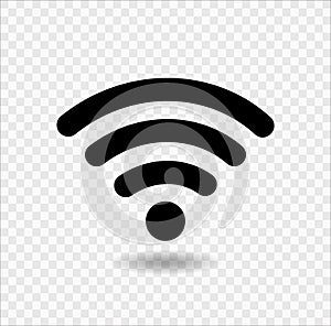 WiFi icon,Wireless Internet Isolate On transparent Background,Vector Illustration