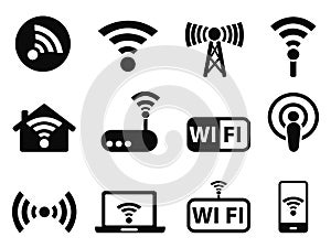 Wifi icons set