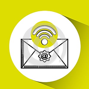 Wifi internet email concept mail graphic