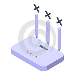 Wifi internet safe icon isometric vector. Safety social media