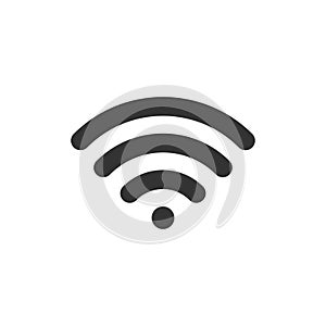 Wifi internet sign icon in flat style. Wi-fi wireless technology